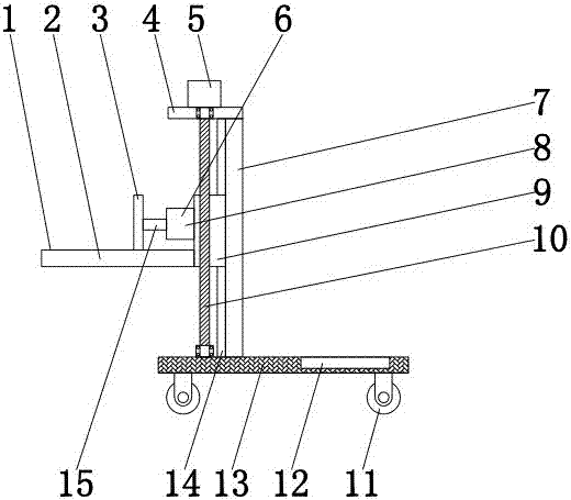 Building material lifting device for construction site