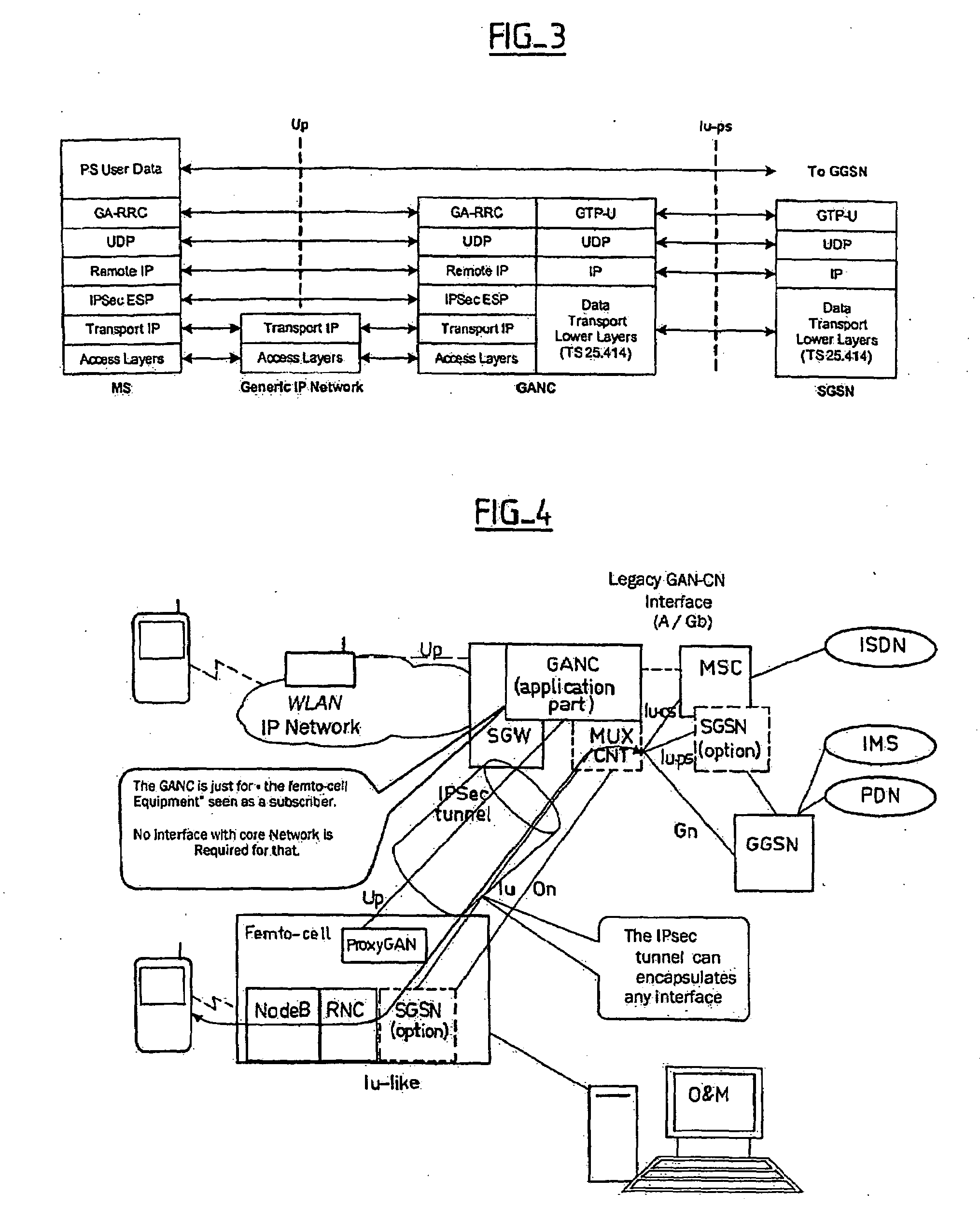 Method for interfacing a femto-cell equipment with a mobile core network