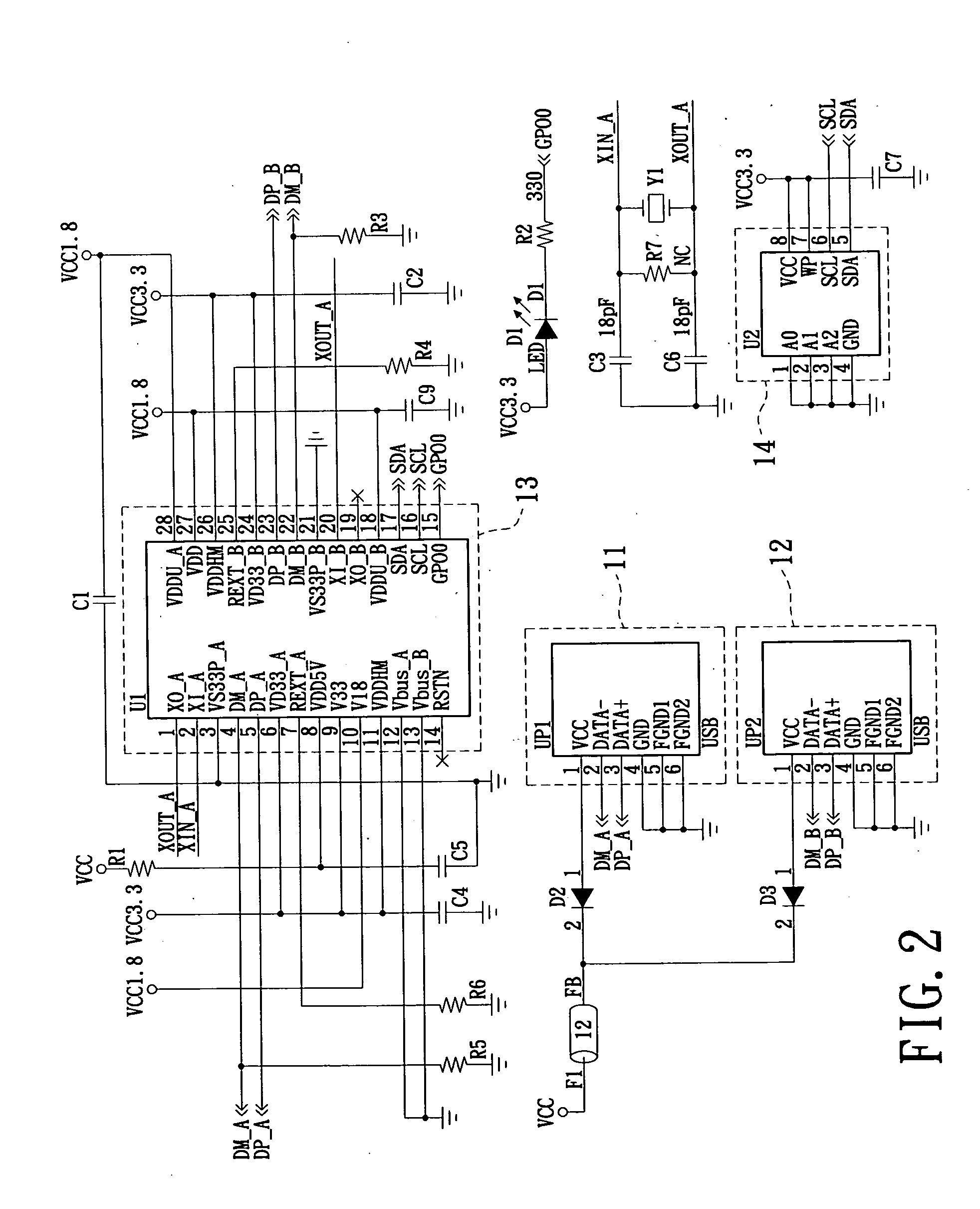 Data transmission bridge device and control chip thereof for transmitting data