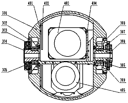 Two-shaft photoelectric pod used for mooring unmanned aerial vehicle