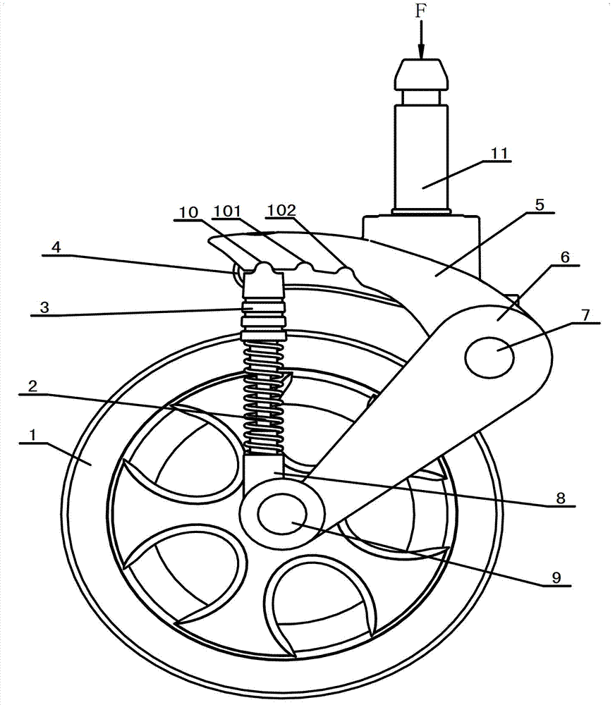 Multi-gear adjustable damping wheel
