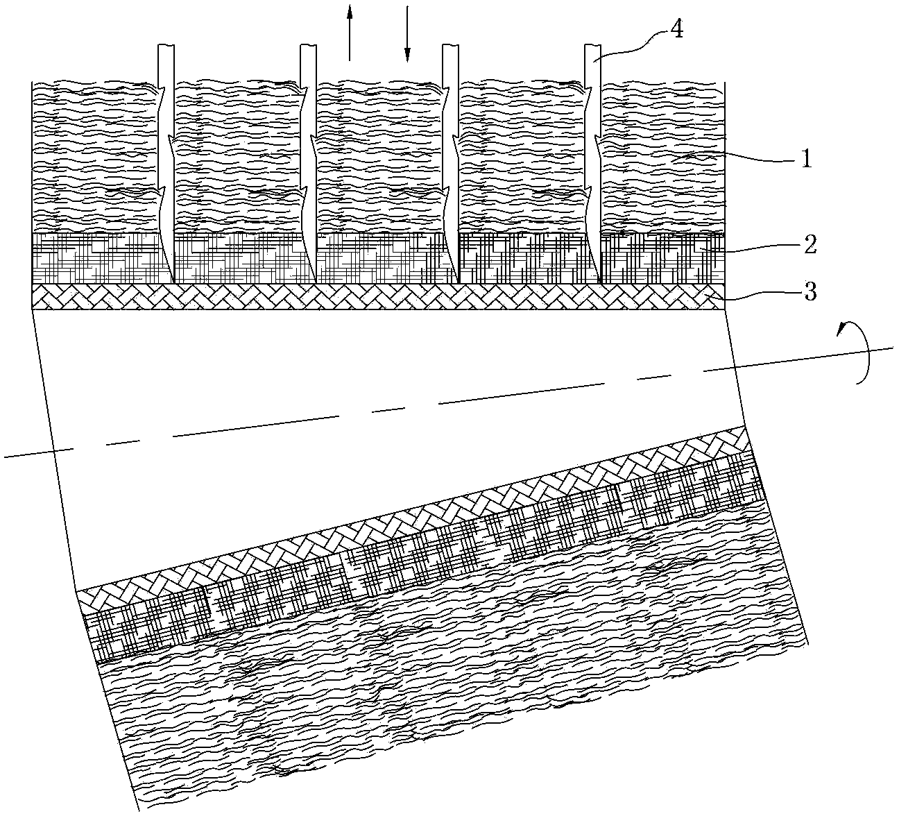 Fabric punched felt complex and preparation method thereof