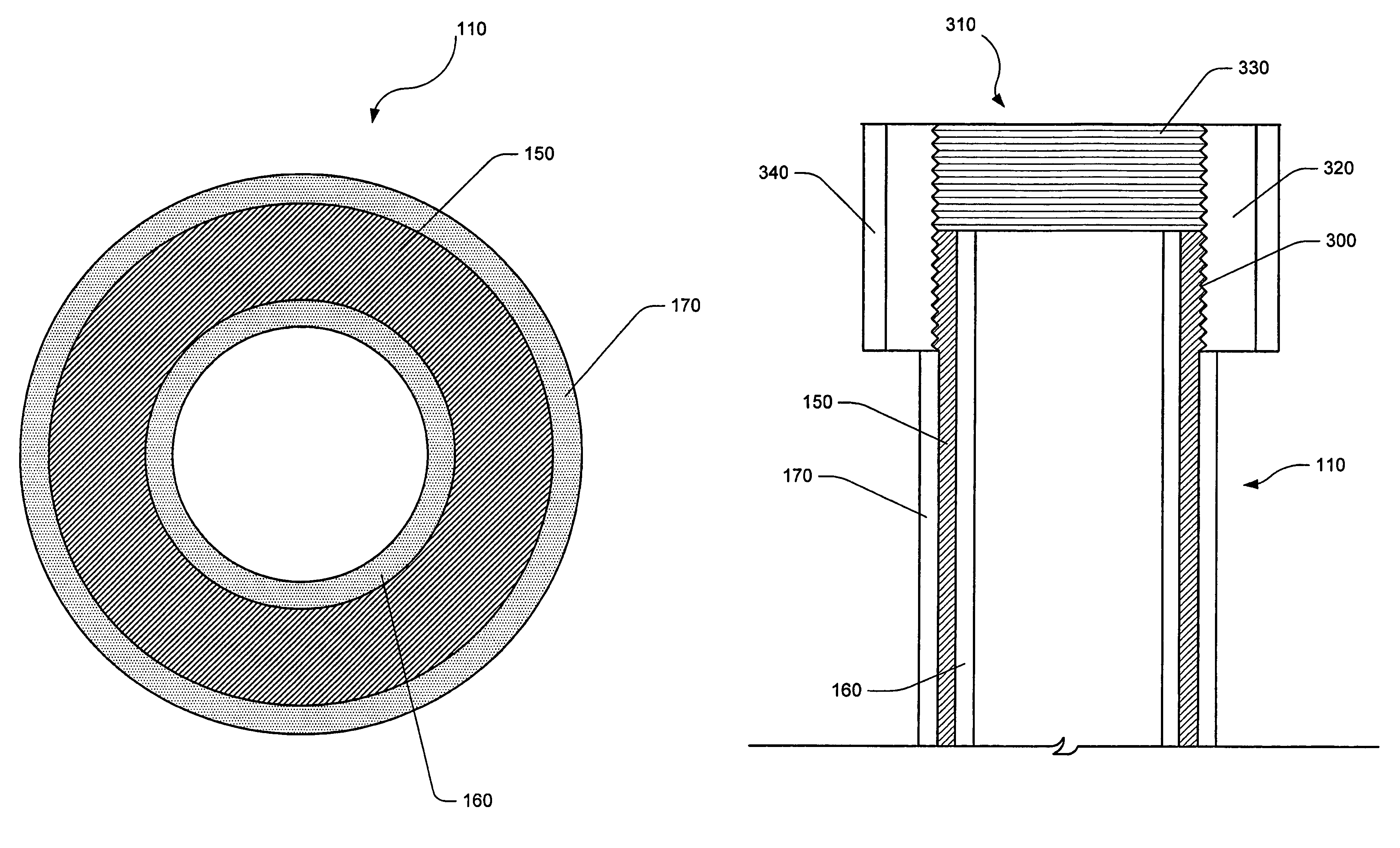 Casing comprising stress-absorbing materials and associated methods of use