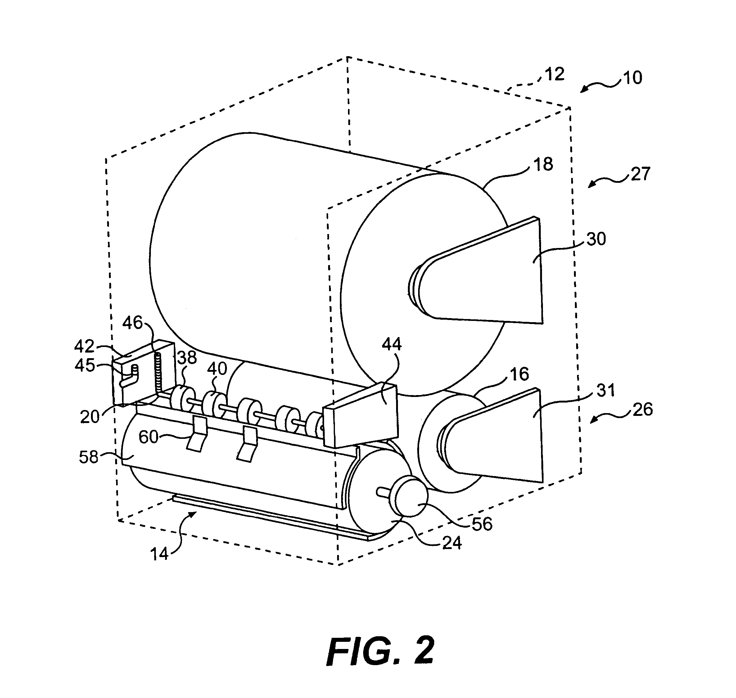 Sheet material dispenser with transfer system and method
