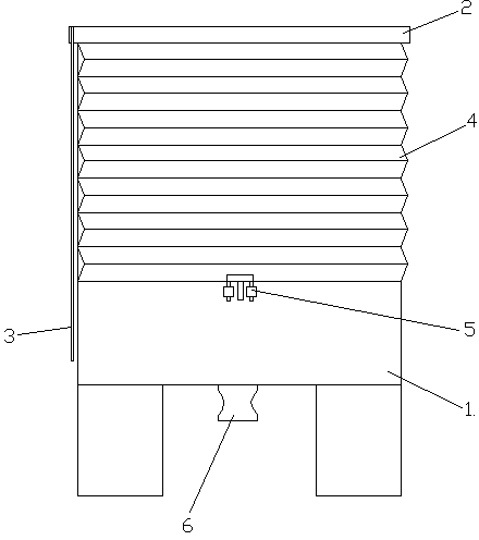 Bookcase with fire-resistance rolling shutter door structure