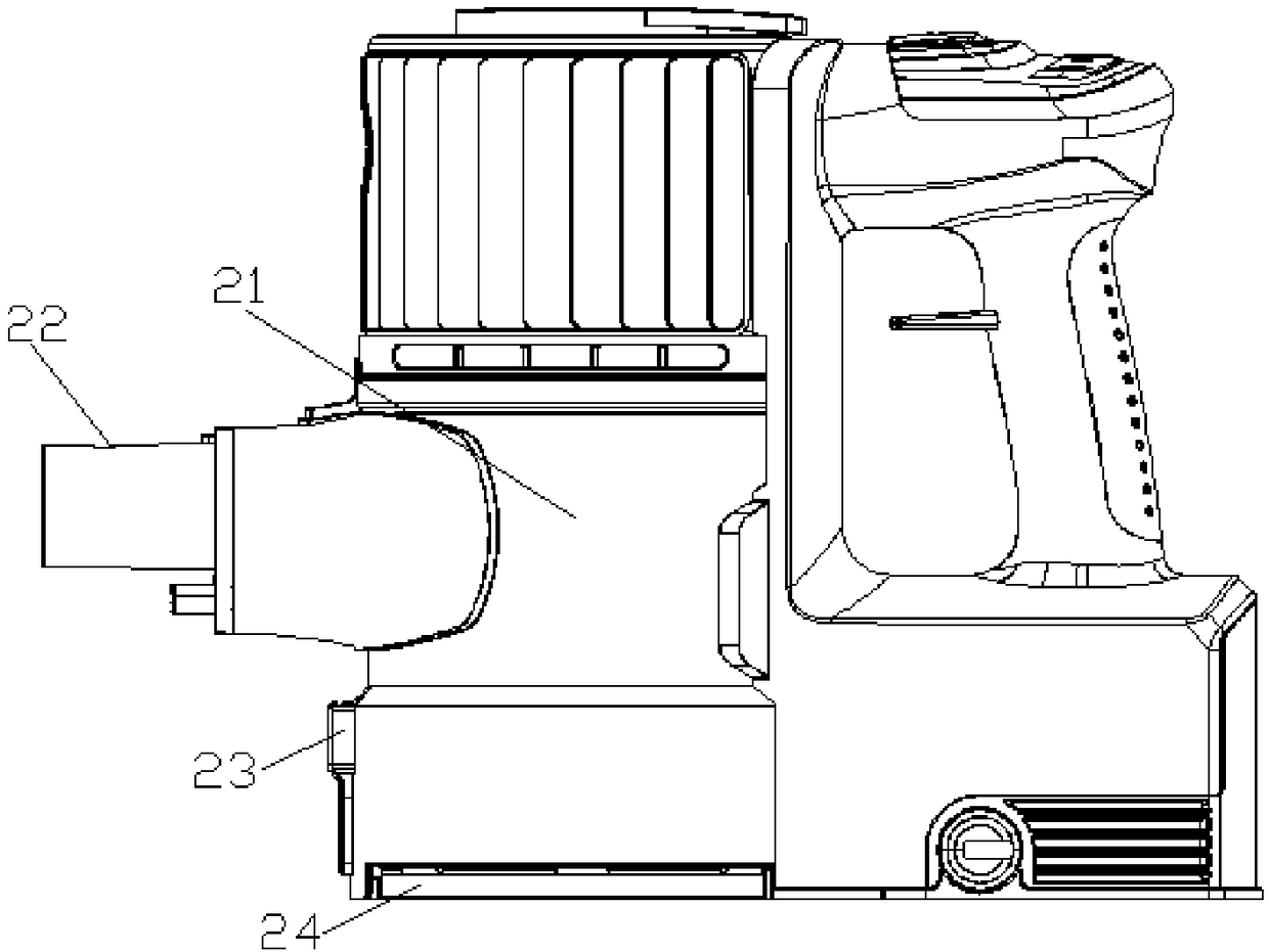 Dust collecting cup assembly module and dust cleaner