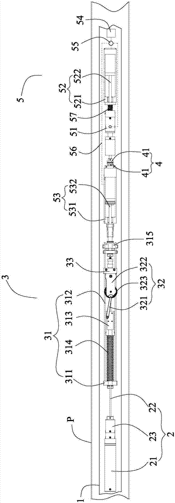 Single-motor and hydraulic-clutch driven horizontal well crawl device