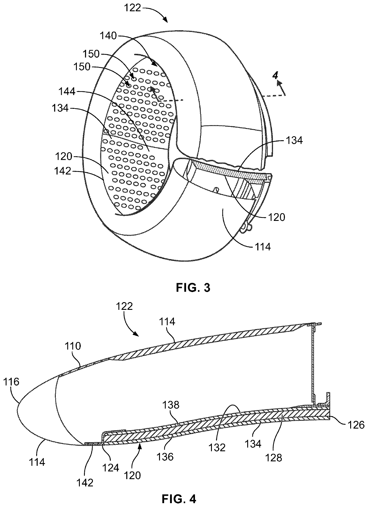 Inner barrel of an engine inlet with laser-machined acoustic perforations