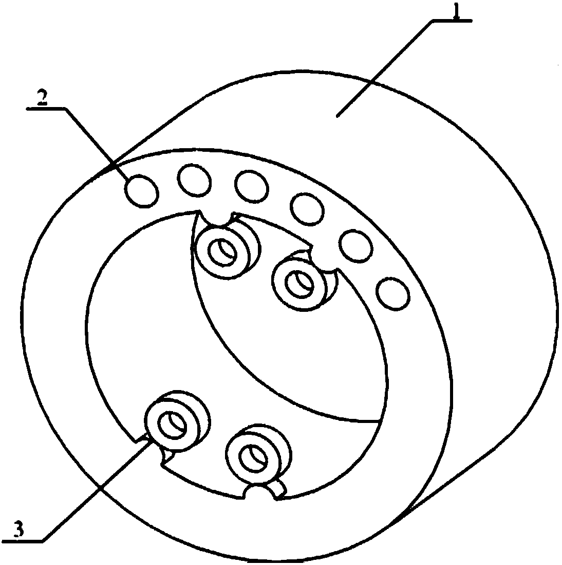 Necking device and necking method for seed crystal of horizontal gradient condensation single crystal growth