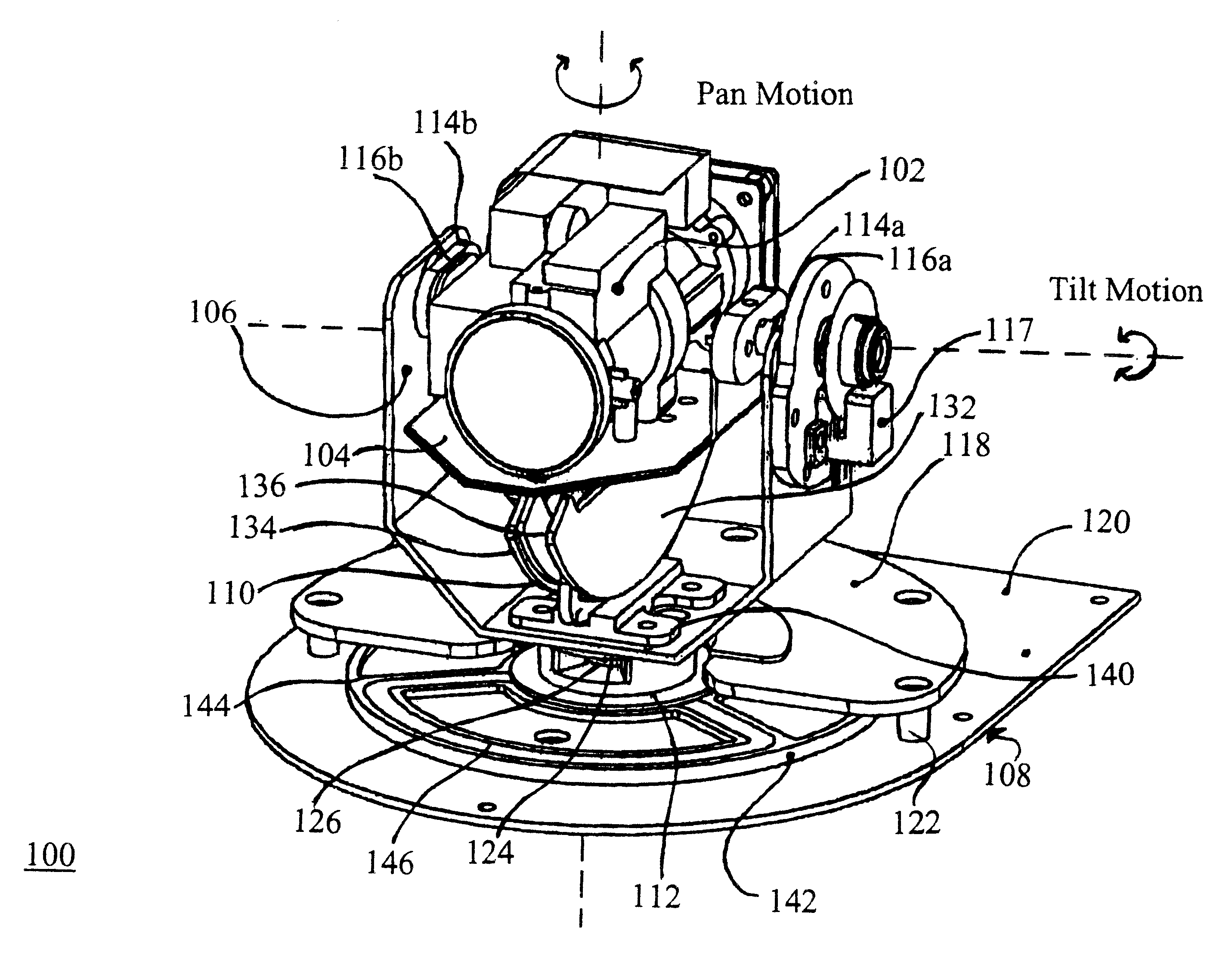 Device for rotatably positioning a camera or similar article about two orthogonal axes