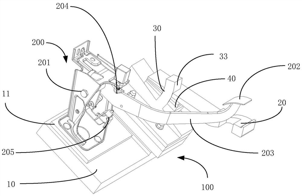 Stroke detection device and method for clutch pedal