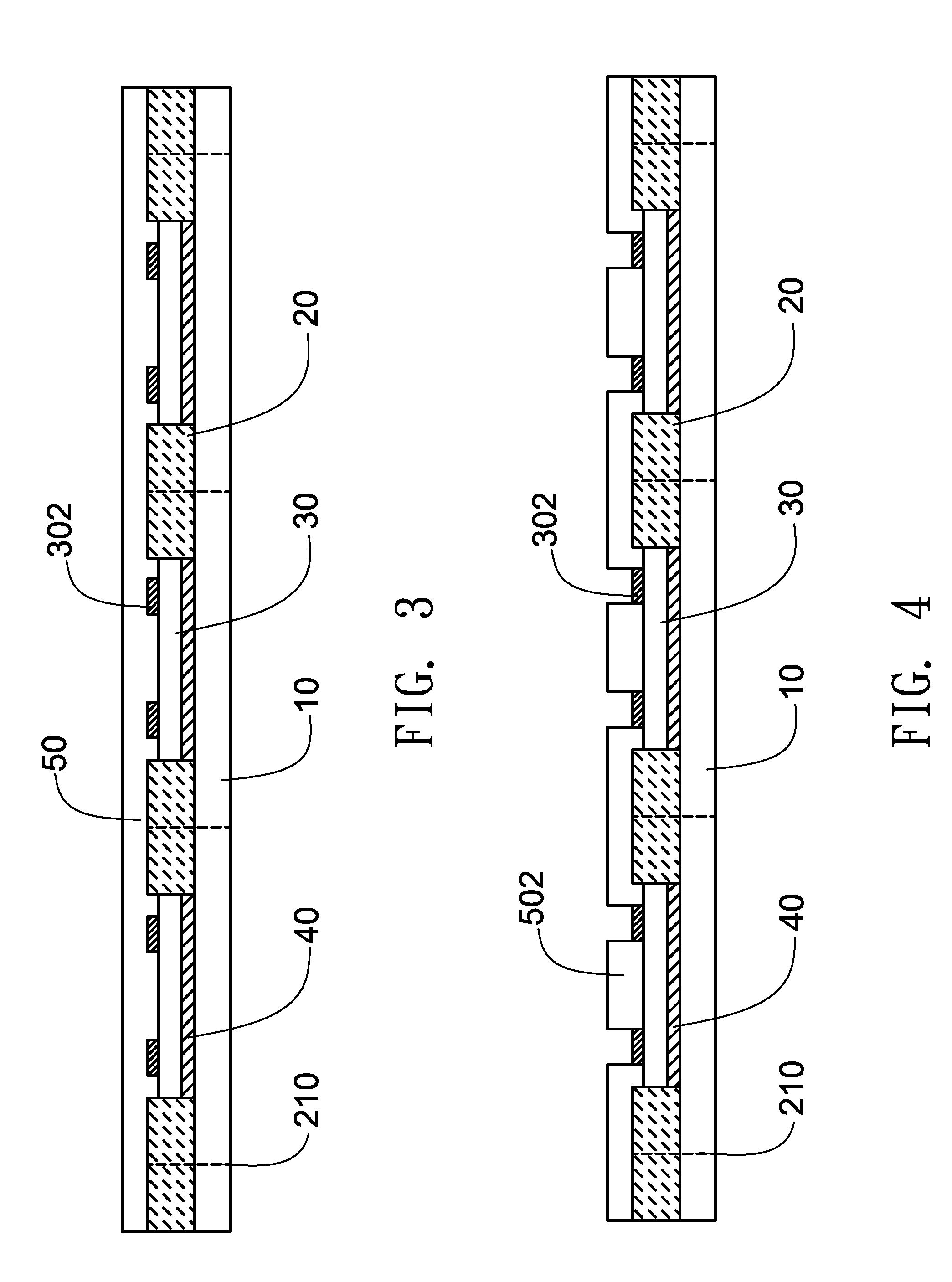 Method of die rearrangement package structure having patterned under bump metallurgic layer connecting metal lead