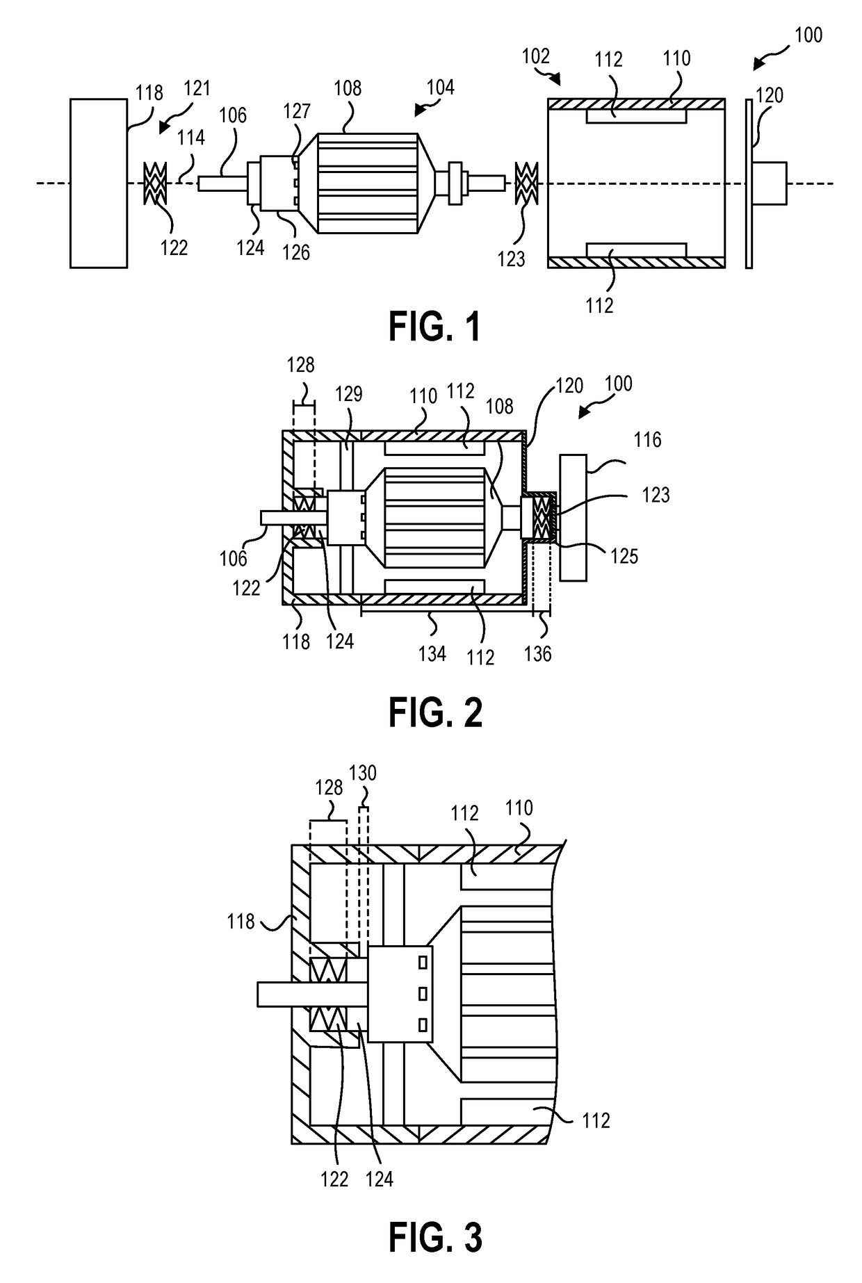 Systems and methods for axial impact resistance in electric motors