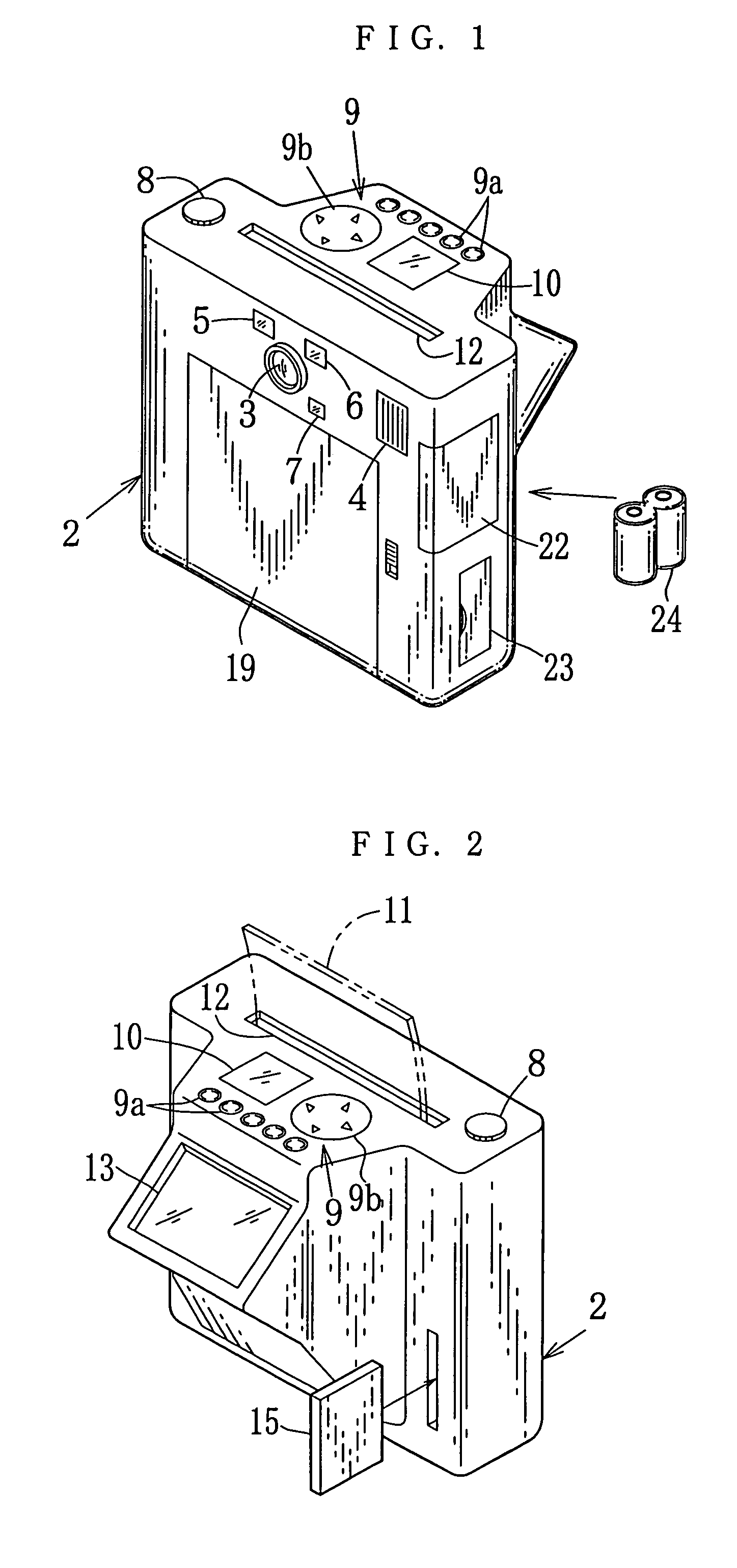 Portable printer and camera