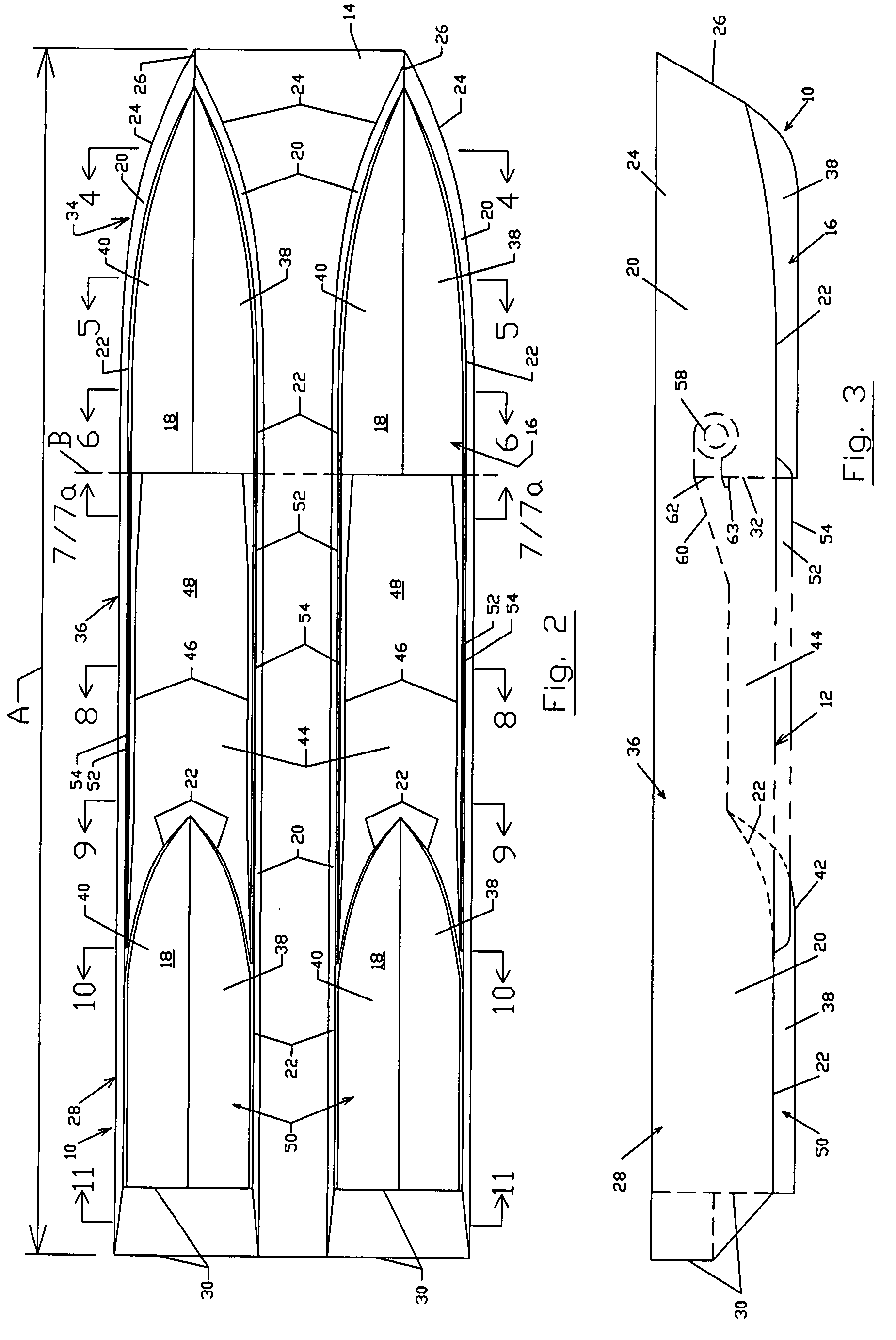 Quadrapod air assisted catamaran boat or vessel