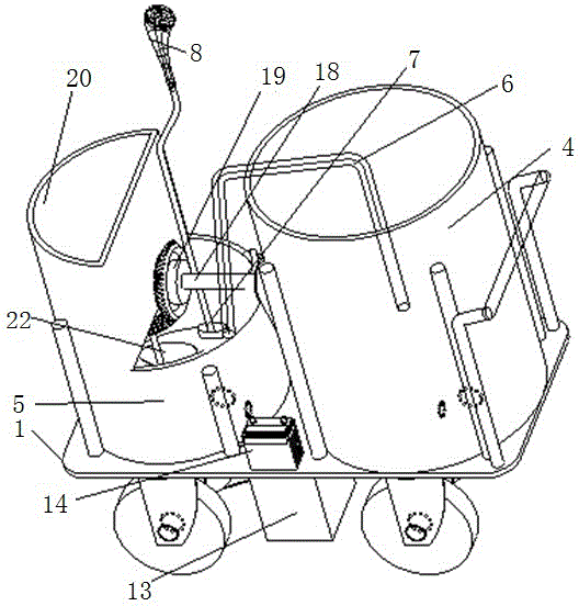 Movable automatic water pumping and spraying device