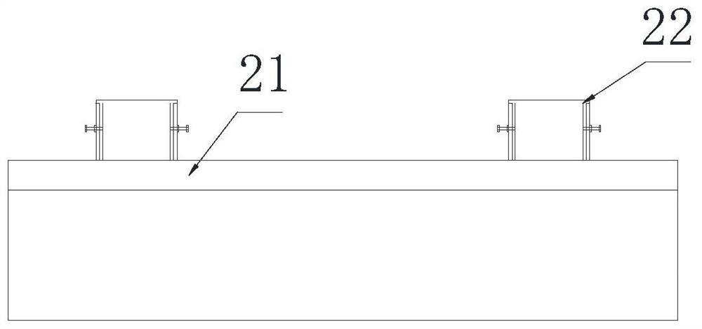 Large arched beam on-site splicing construction deformation detection and measurement device and use method thereof