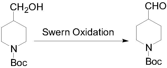 Preparing method of N-Boc-4-piperidine arboxyaldehyde