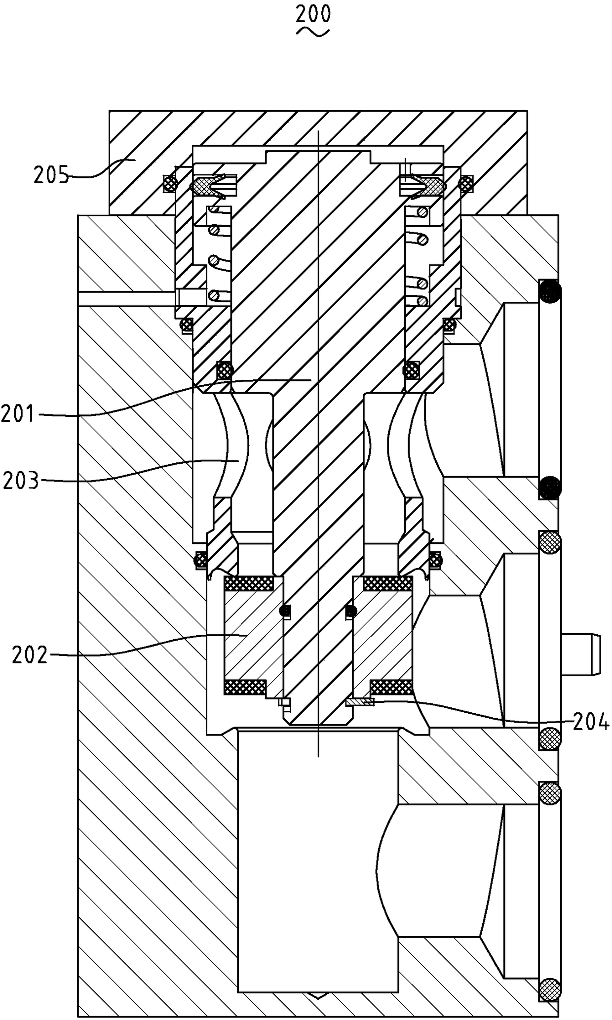 Piston type pneumatic control valve