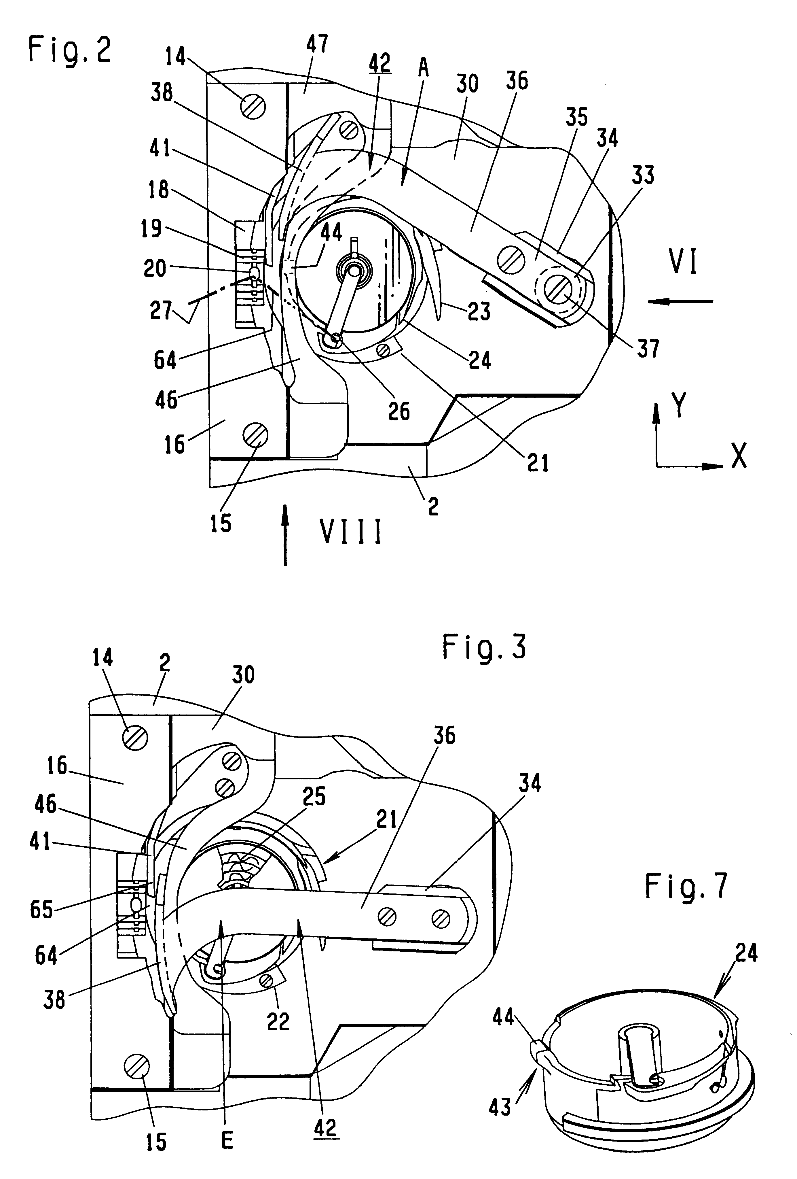 Two-thread lock-stitch sewing machine with thread cutter