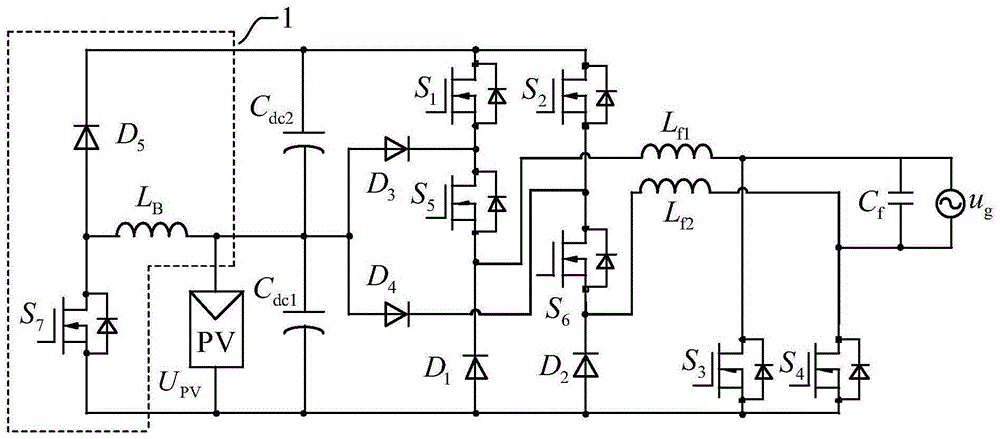 Two-stage non-isolated full-bridge grid-connected inverter
