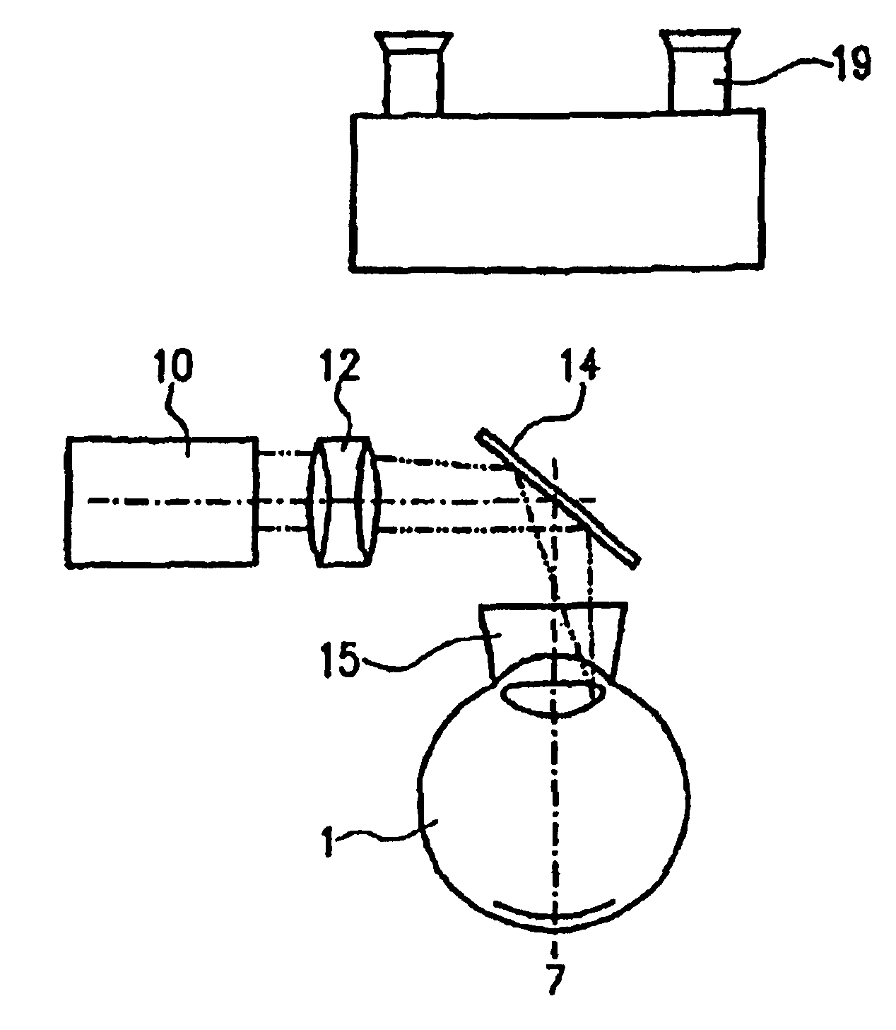 Method and device for treating opaqueness and/or hardening of a closed eye