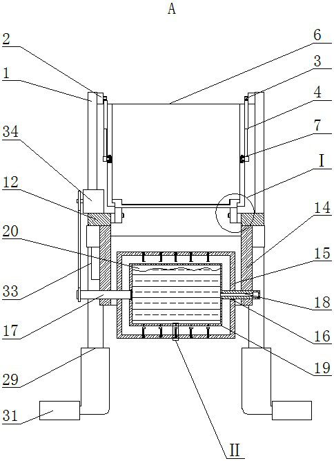 Greening turf laying device for landscaping construction