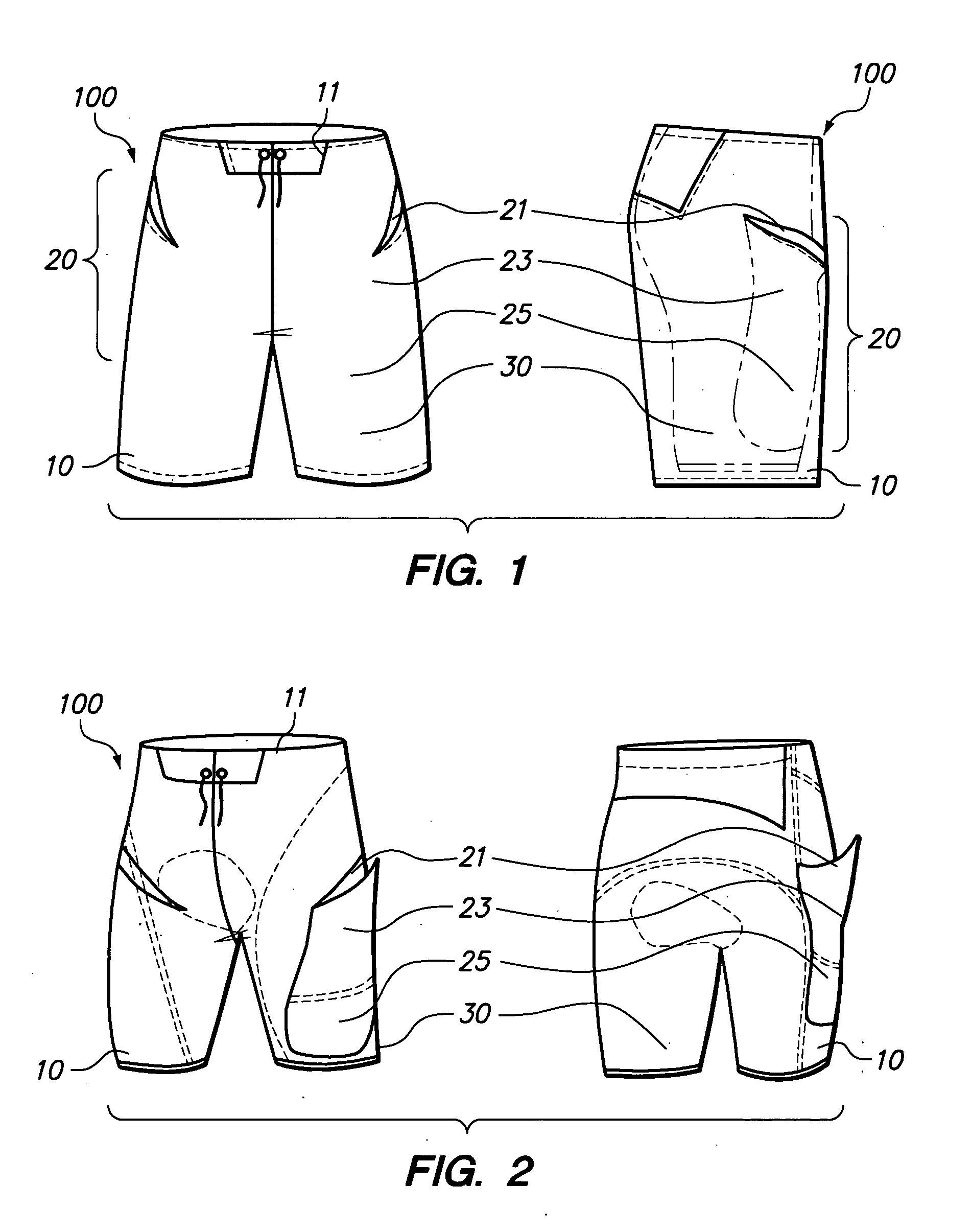 Lower body garments with secured tunnel pocket system