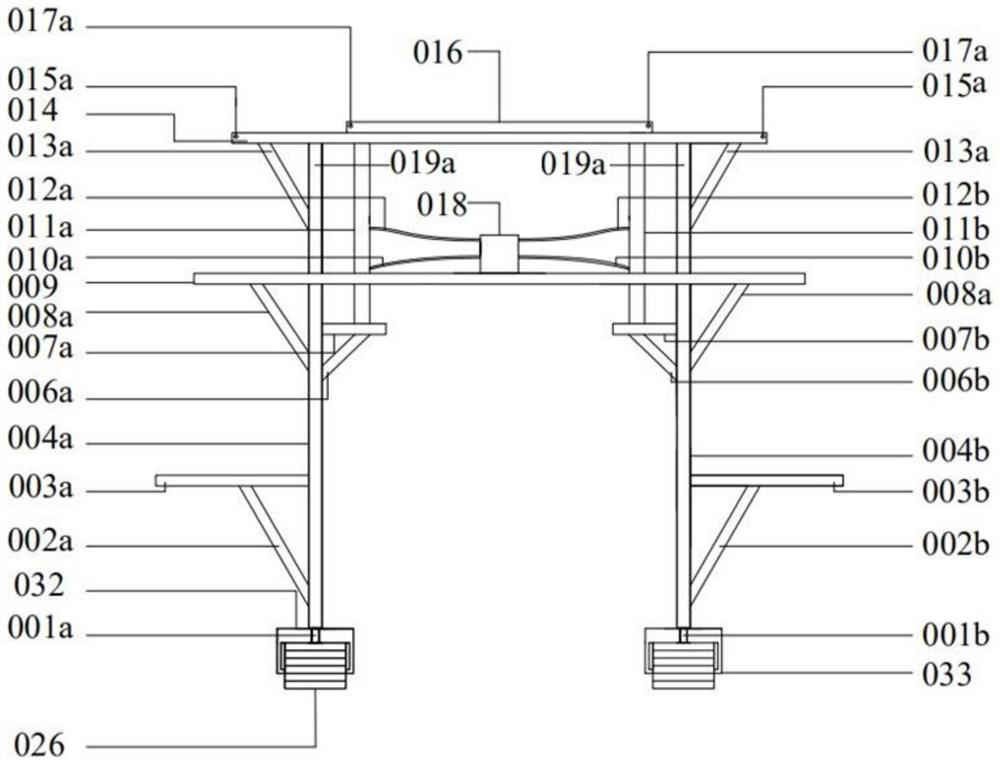 Crawler-type lifting rack for tunnel variable cross-section contact channel construction and construction method