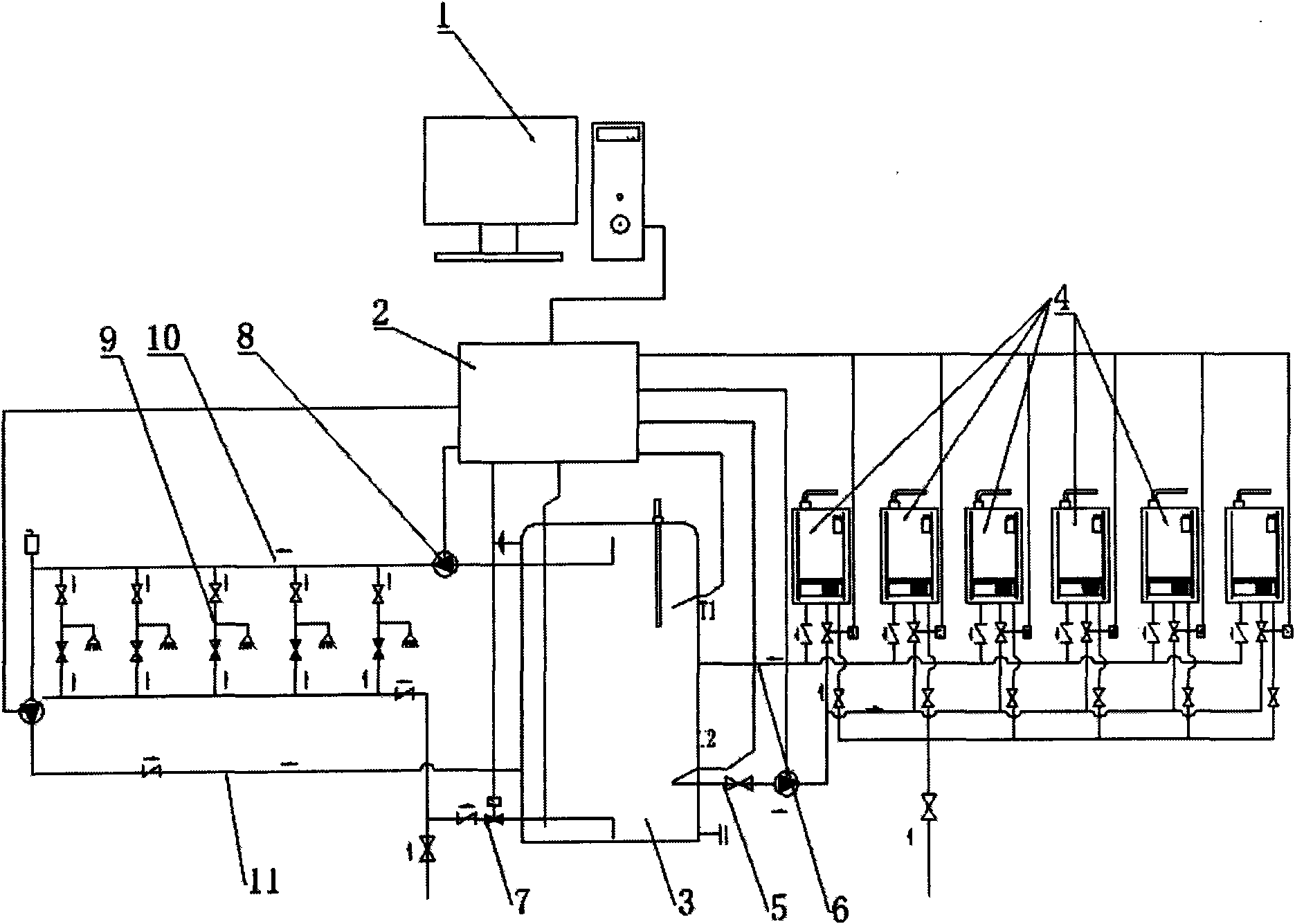 Method and system for parallel connection of multiple gas heaters