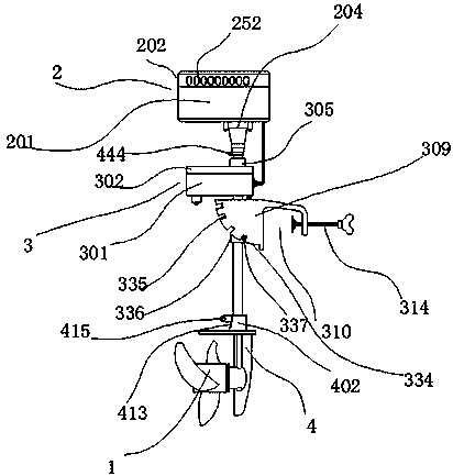 Outboard engine with steering device