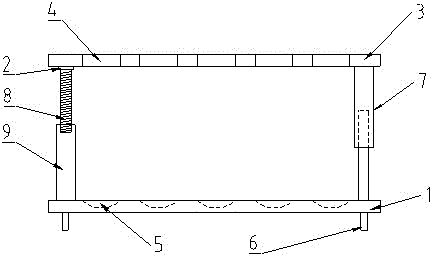 Experimental test tube rack with adjustable height