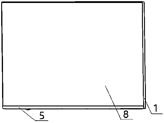 A direct-down frameless LED TV casing and its implementation method