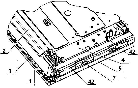 A direct-down frameless LED TV casing and its implementation method