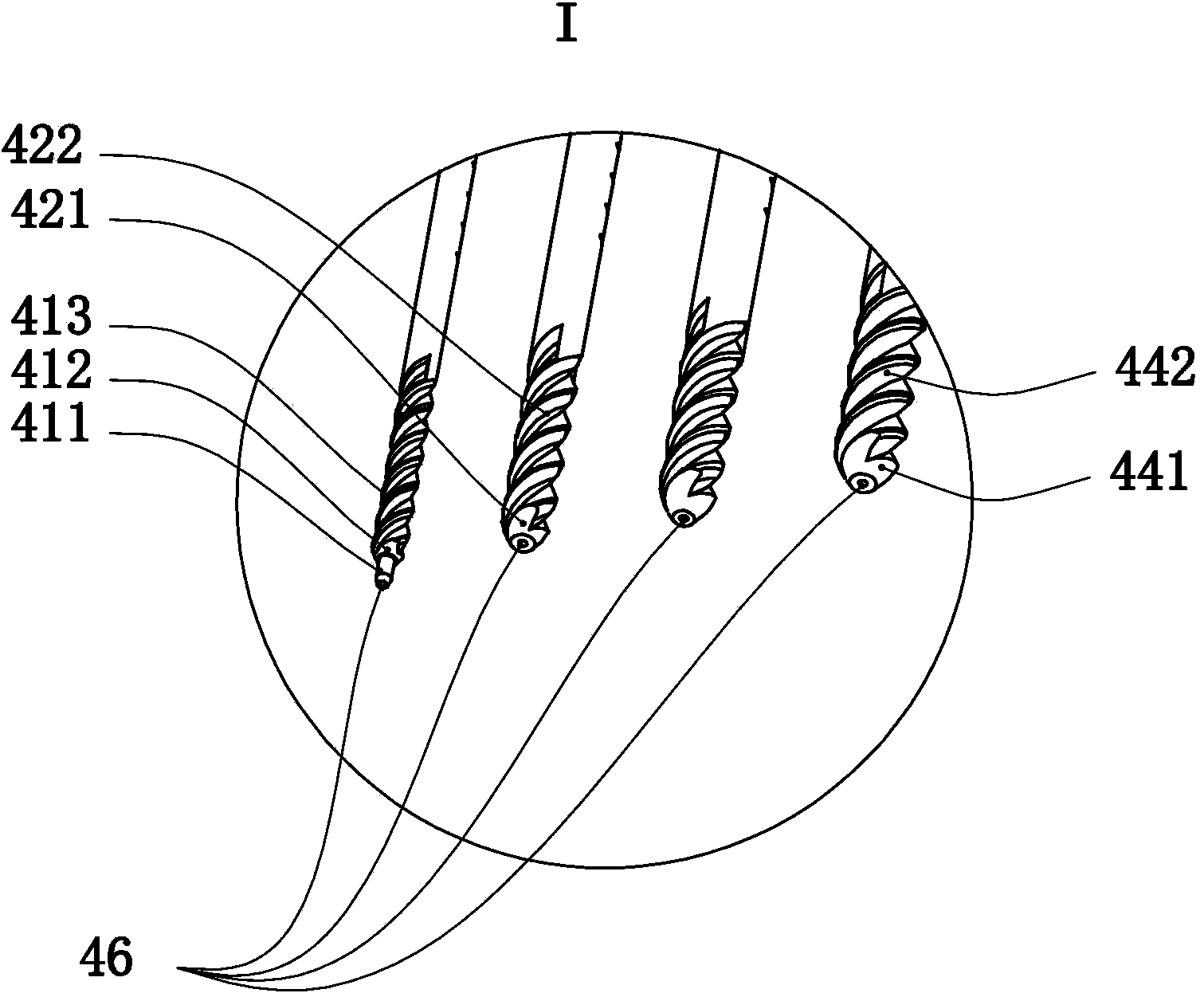 Foramen reaming tool used during transforaminal approach surgery under spinal endoscope