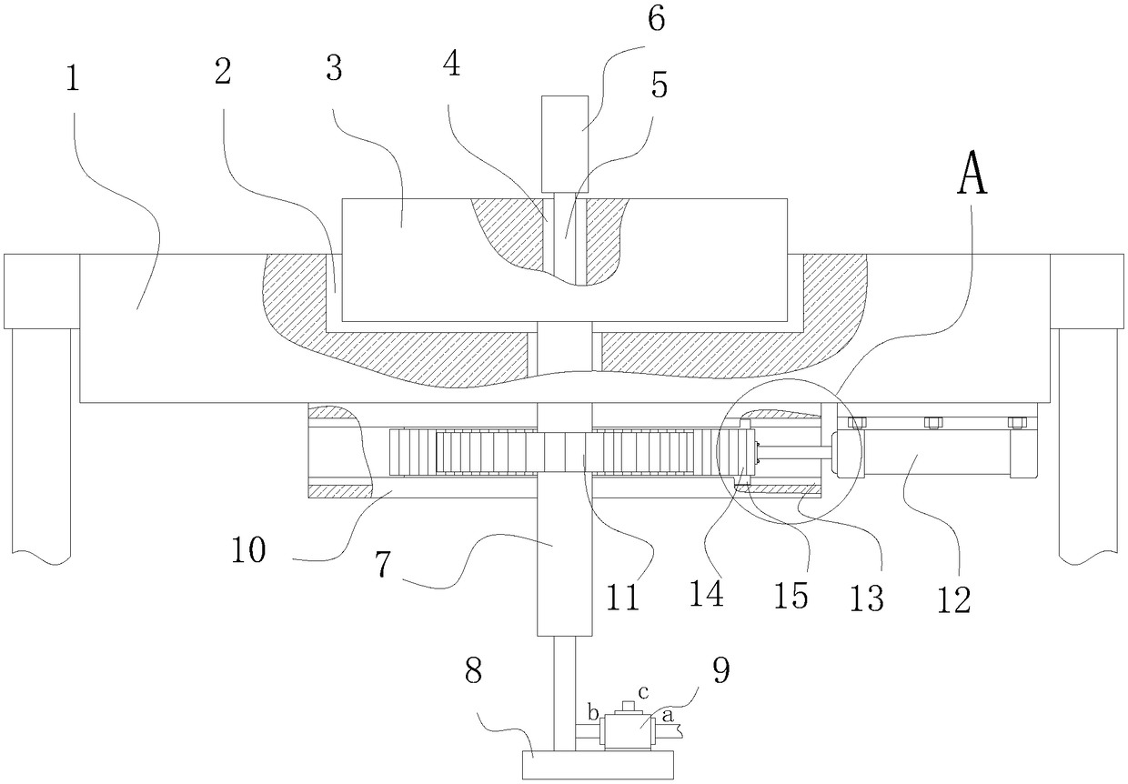 Rotating locating mechanism for spray coating of glass bottle outer wall