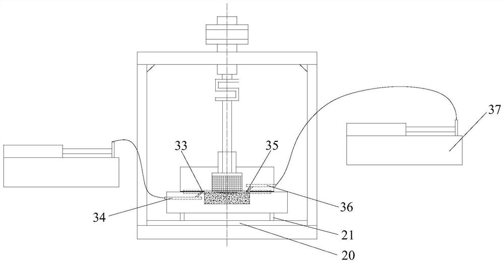 Contact surface shear seepage test device and test method considering temperature effect