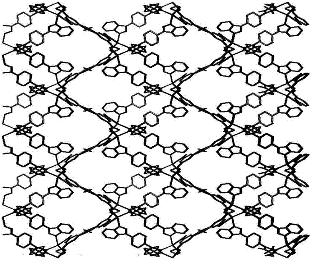 Zinc metal organic framework material, and preparation method and application thereof