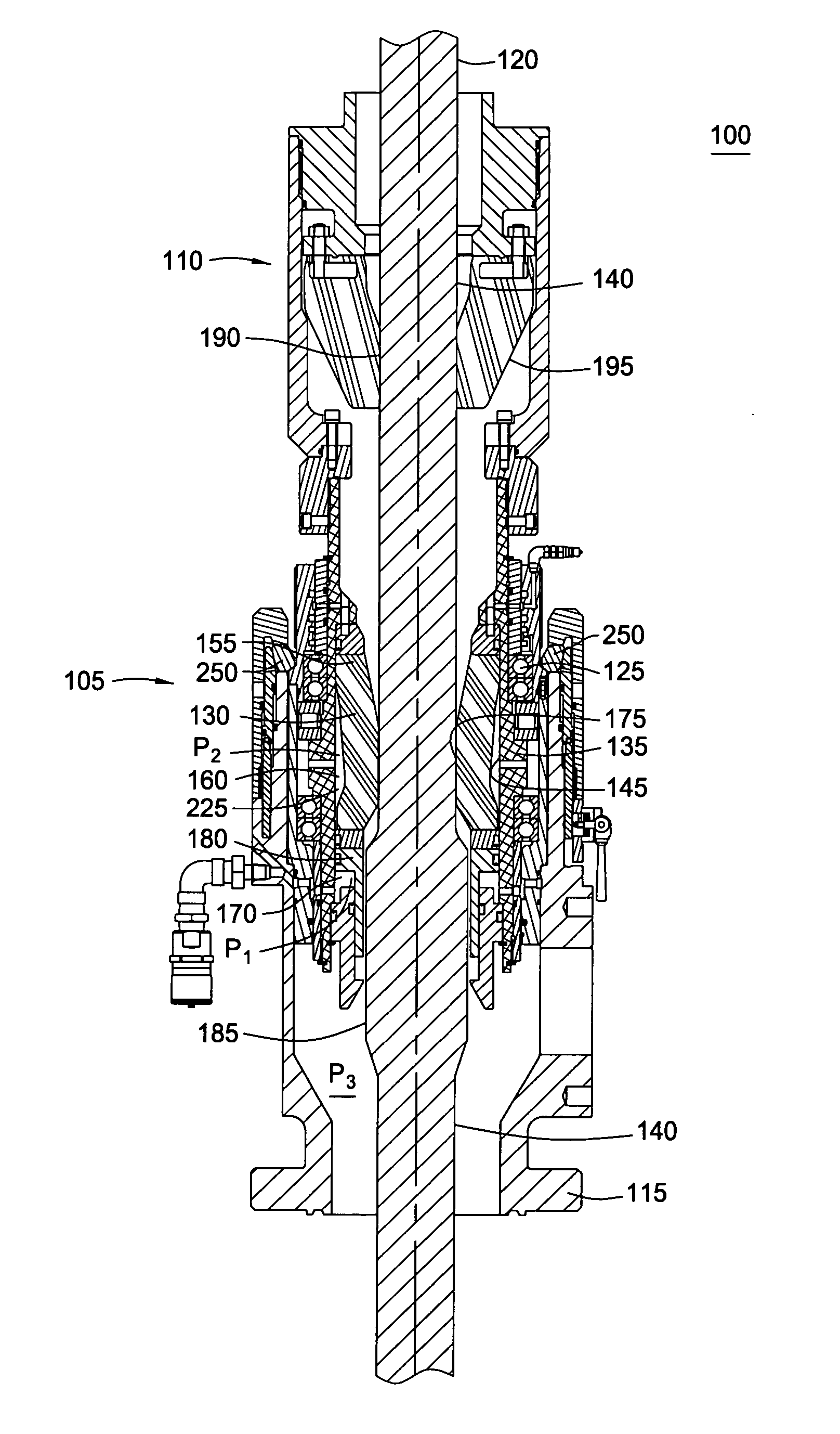 Solid rubber packer for a rotating control device