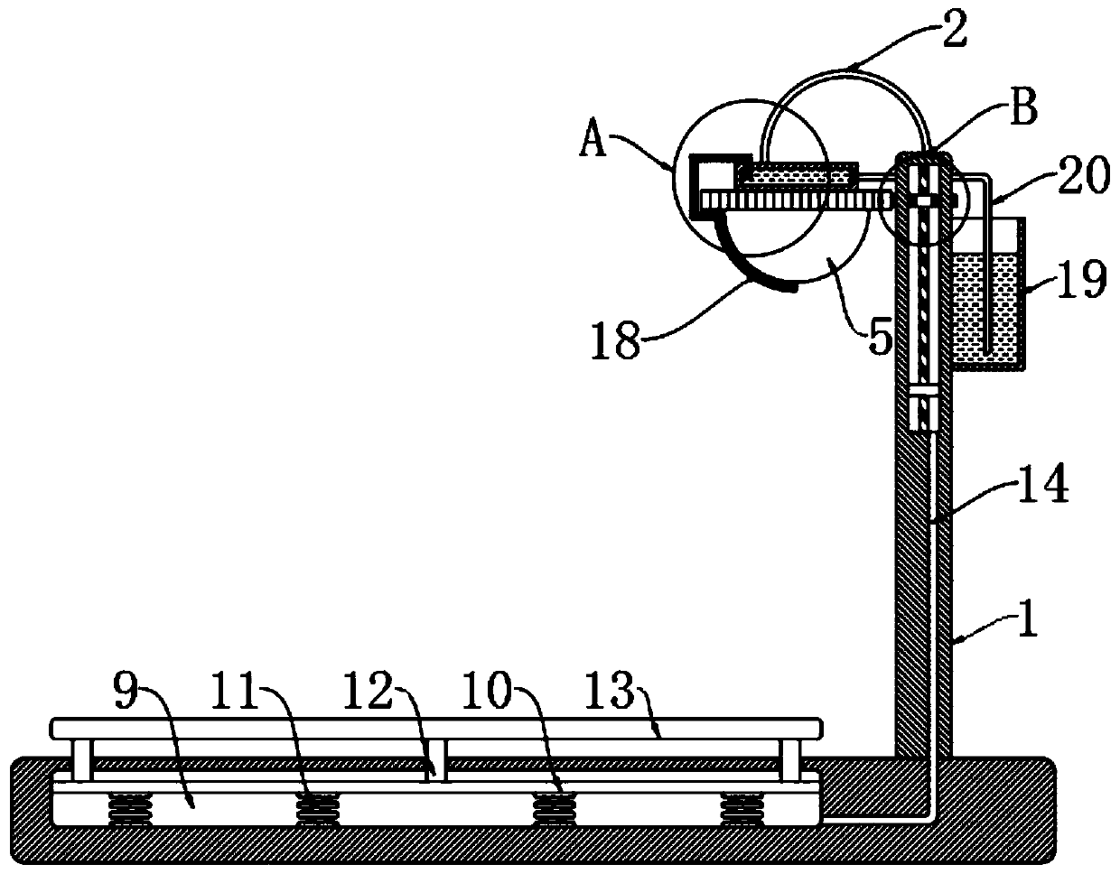 Self-cleaning device for LED street lamp