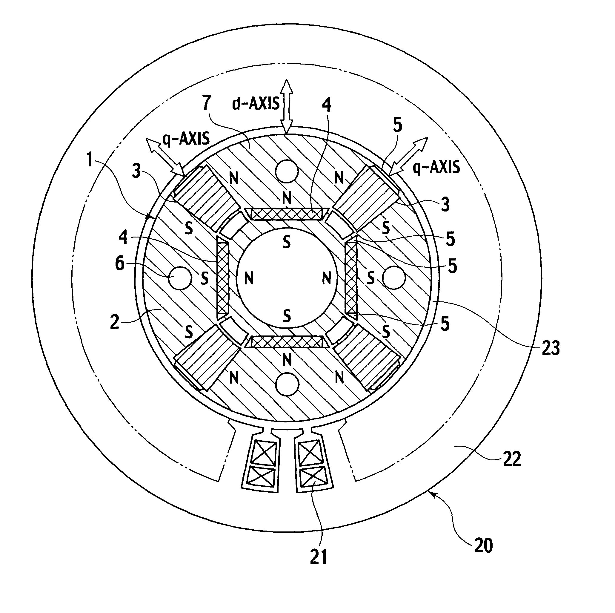 Rotor of permanent-magnet-type rotating electrical machine