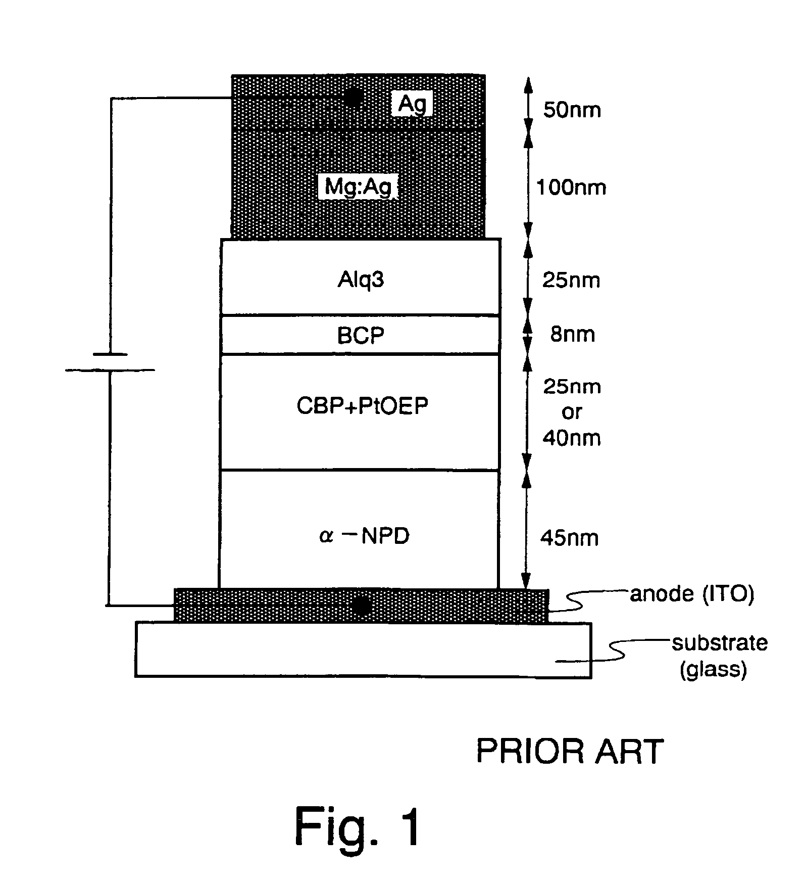 Organic light emitting element and display device using the element