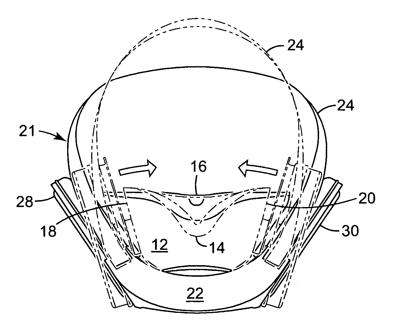 Non-elastomeric respirator mask that has deformable cheek portions