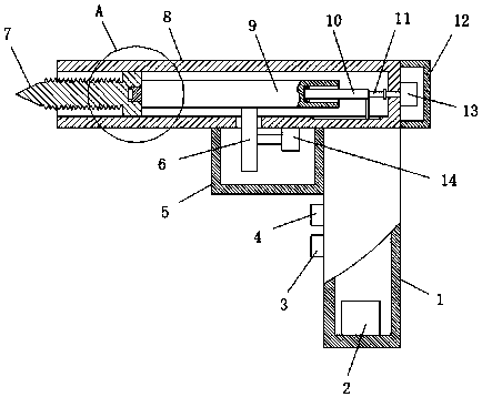 Long-pole telescopic screw fastening device for orthopedic interventional operation