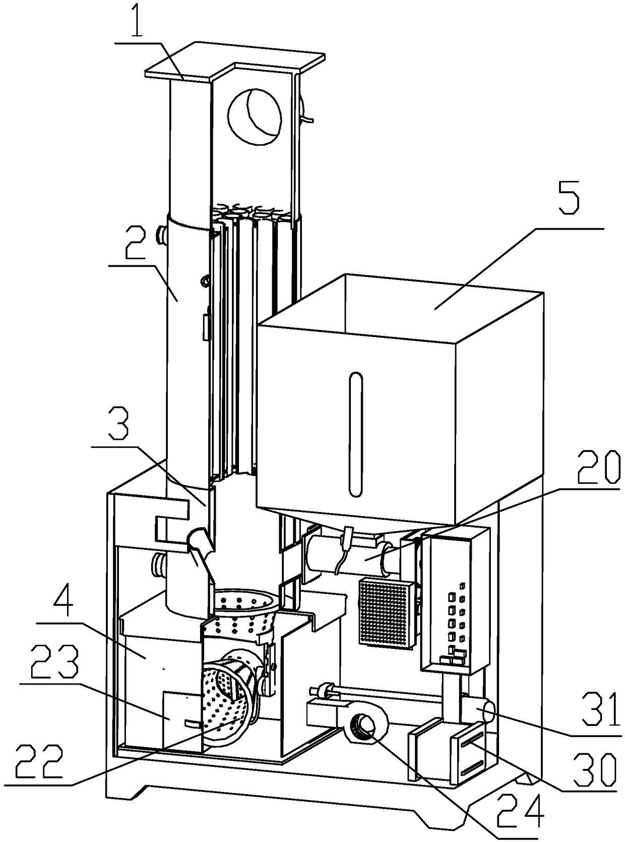Biomass fuel combustion furnace