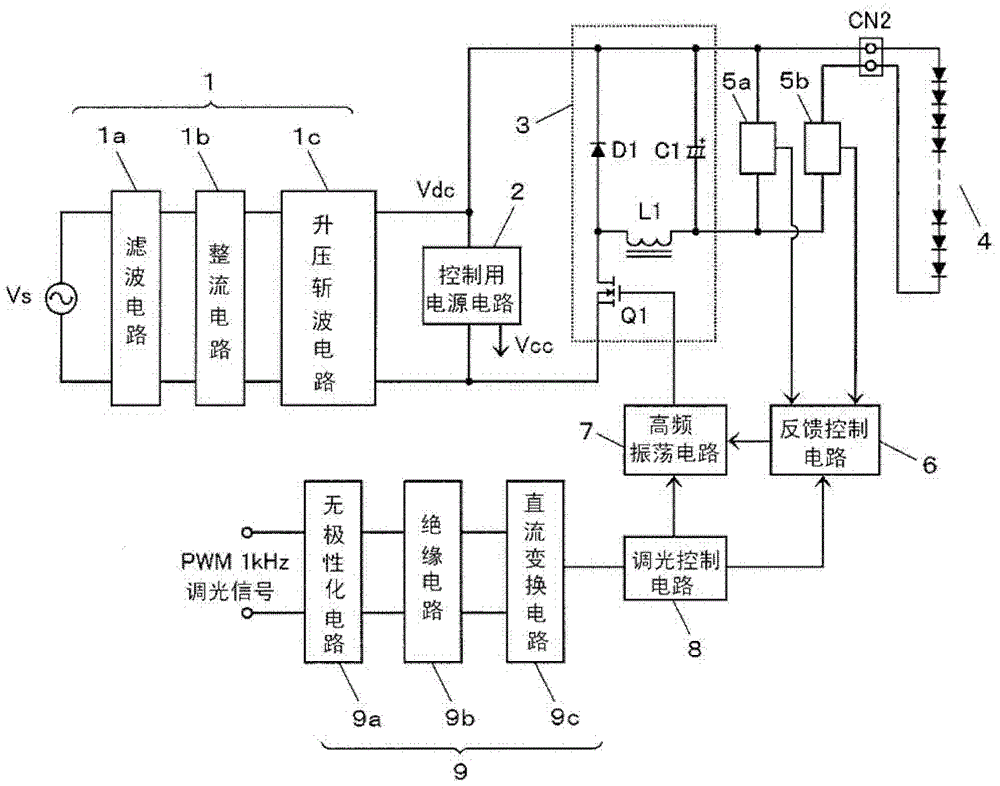 Semiconductor light-emiting element driver circuit and light fixture using the same