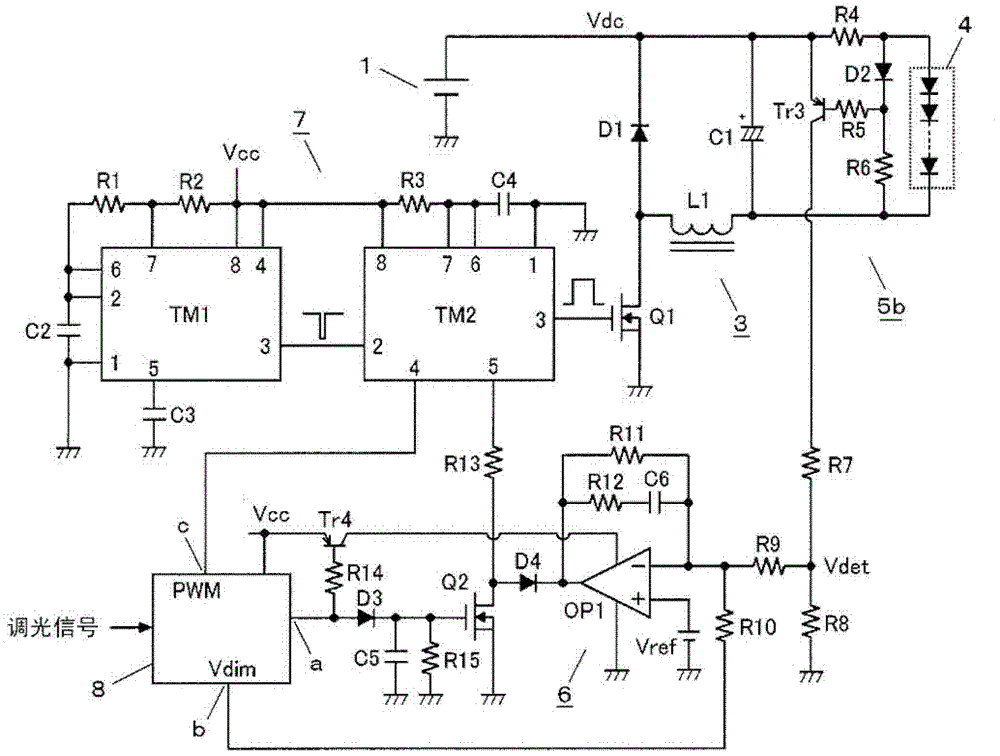 Semiconductor light-emiting element driver circuit and light fixture using the same