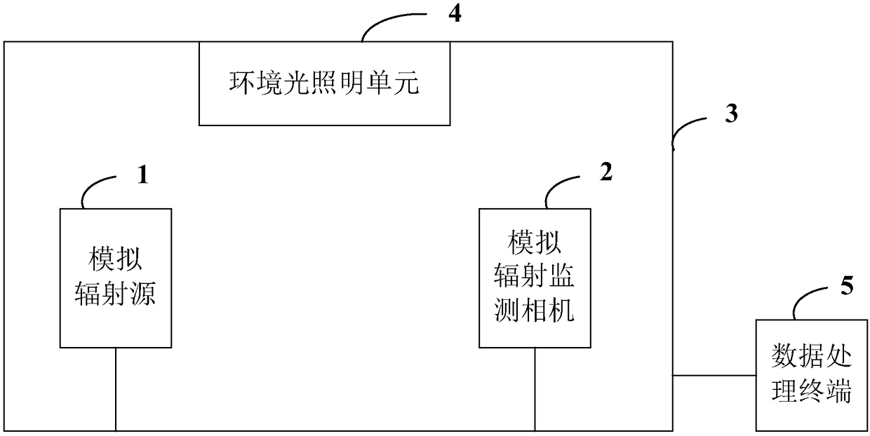 Strong pulse radiation simulation and observation device