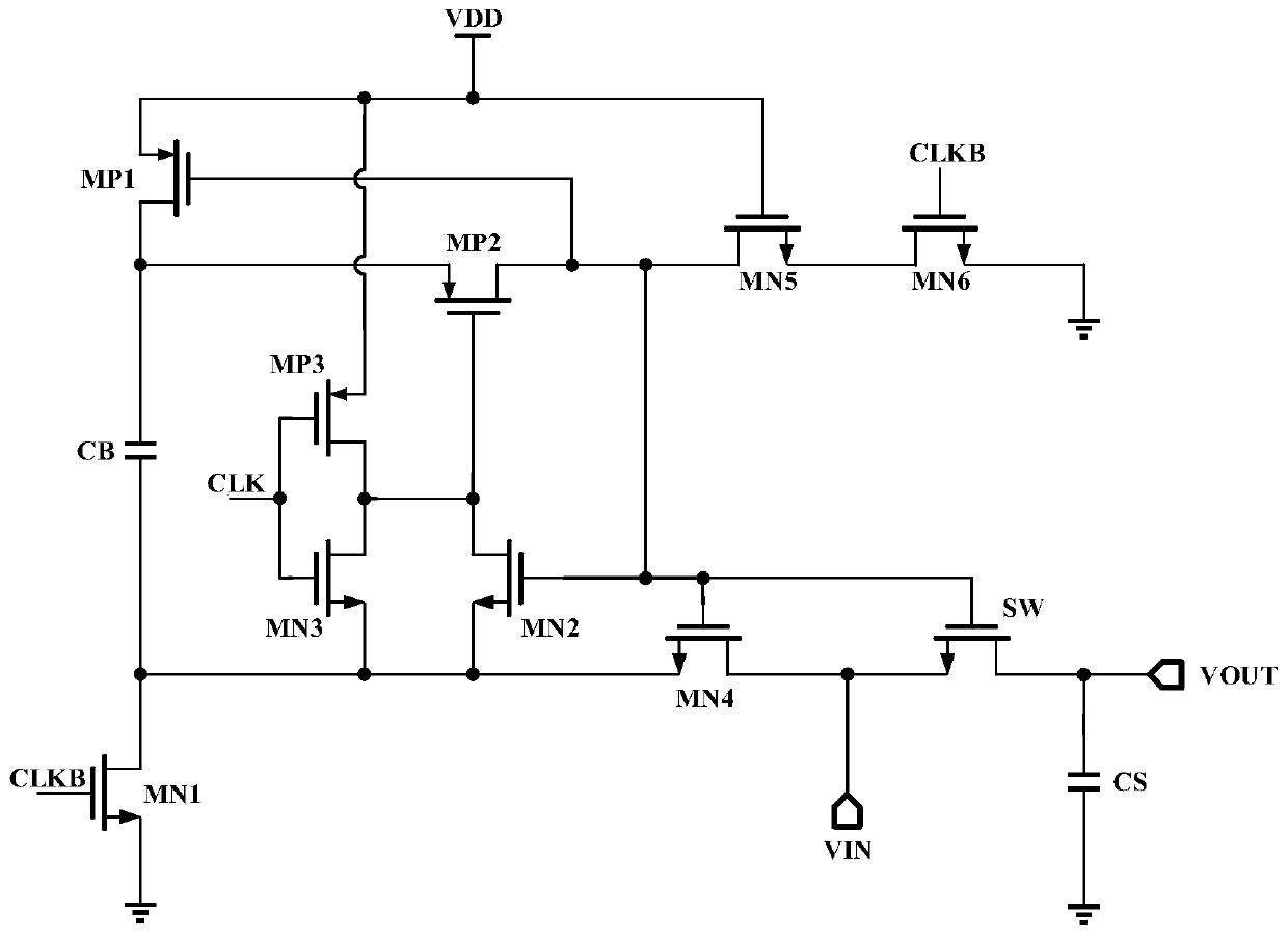 High-speed and high-linearity grid voltage bootstrap switching circuit