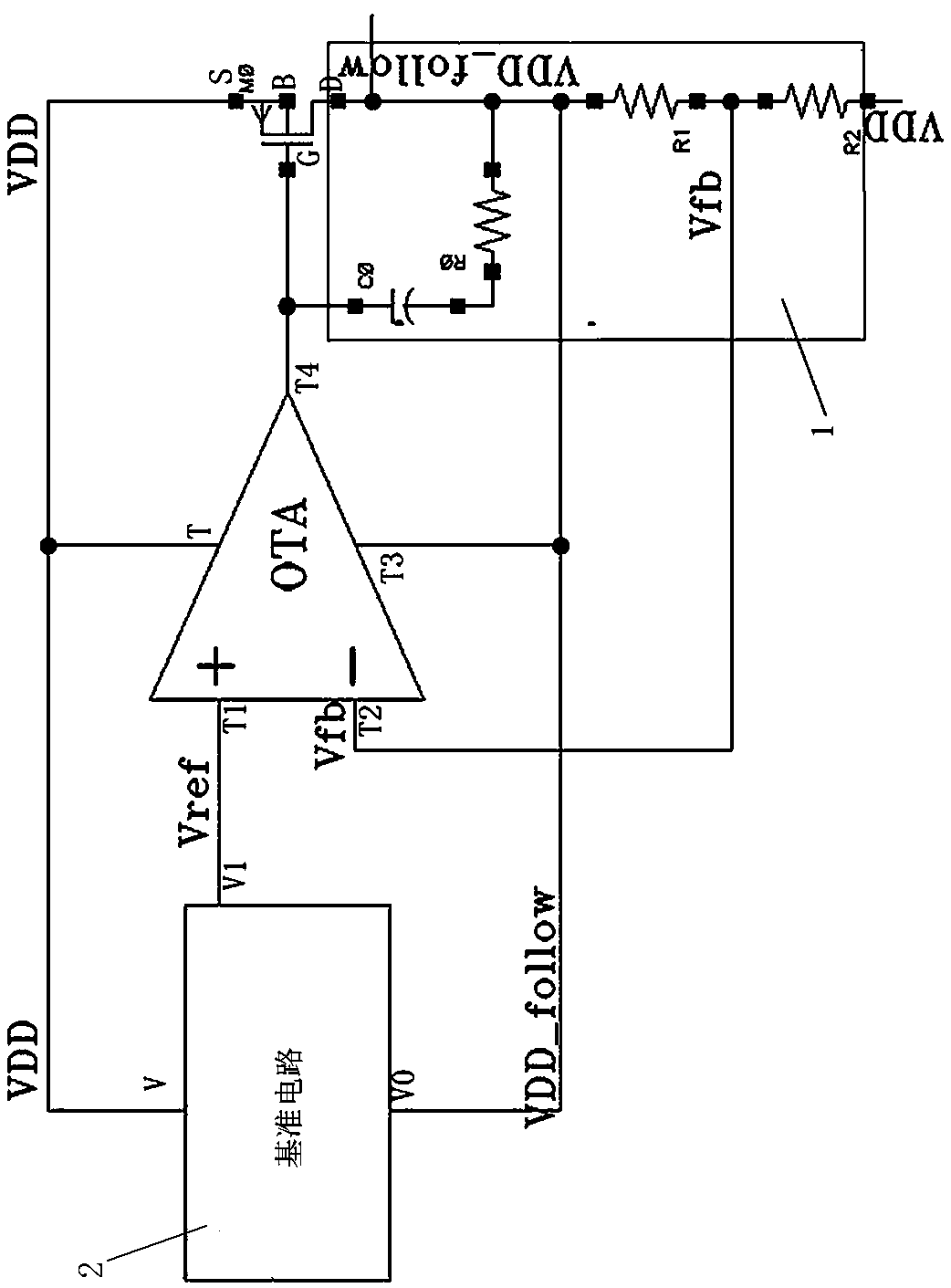 Suspension follow regulated power supply circuit device